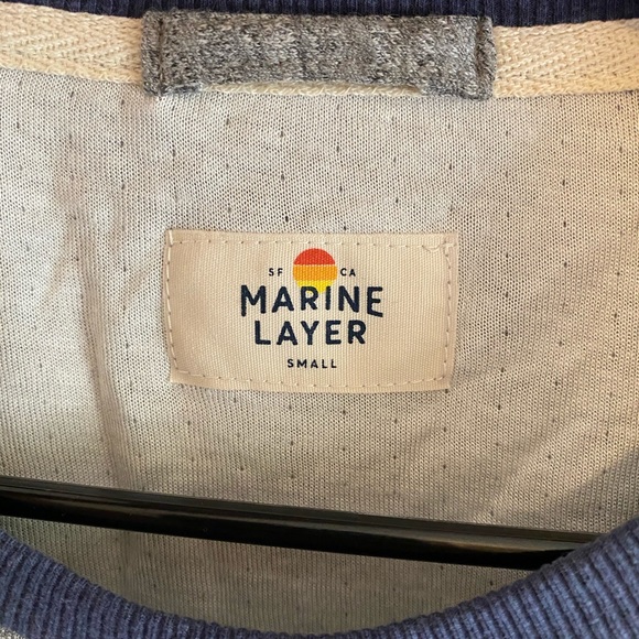 NWOT Marine Layer Double Knit LS Baseball Raglan - Picture 4 of 6